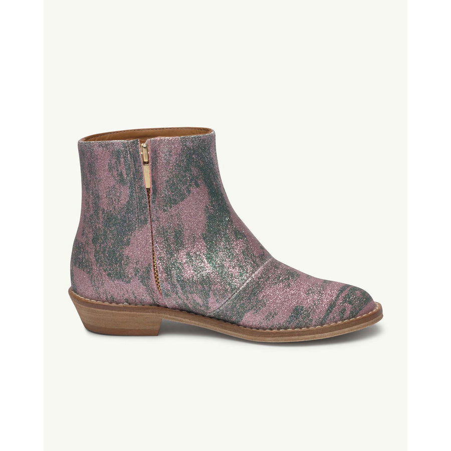 The Animals Observatory Pink Glitter Coyote Booties