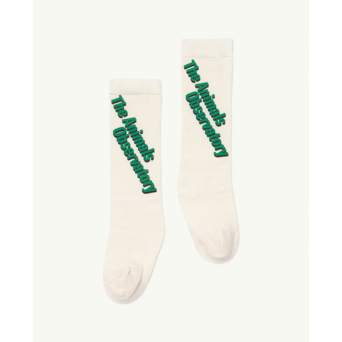 The Animals Observatory Raw White Logo Worm Socks