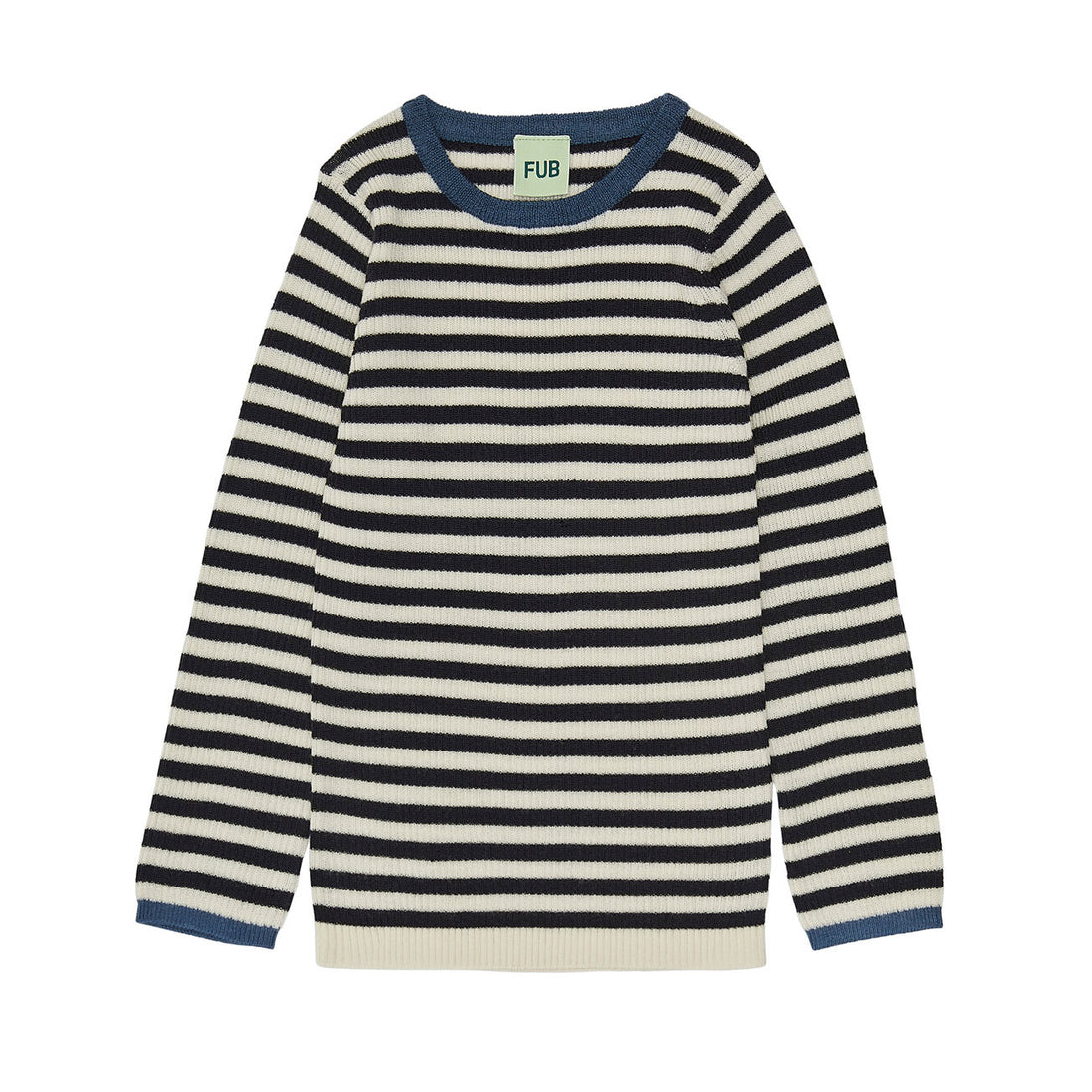 FUB Rib Top - Ecru/Dark Navy