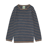 FUB Rib Top - Beige Melange/Indigo