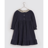 Little Cotton Clothes Winter Blue Velvet Mila Dress