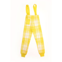 Ligne Noire Yellow Edition Mohair Tartan Strap Trousers