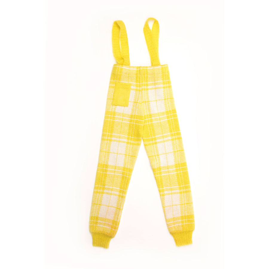 Ligne Noire Yellow Edition Mohair Tartan Strap Trousers