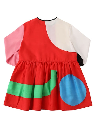 Stella McCartney Color Block Dress With Logo Zip