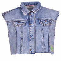 Pinko Denim Cropped Gilet