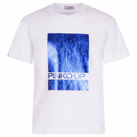 Pinko Off White Metallic Detail Jersey Tee