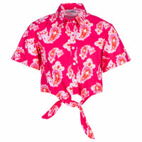 Pinko Pink Camicia Cropped Blouse
