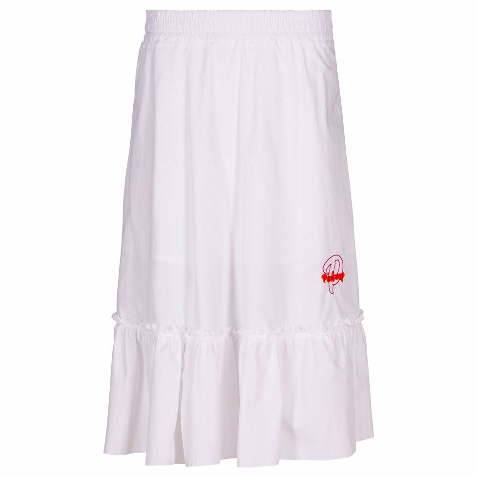 Pinko Off White Logo Maxi Skirt