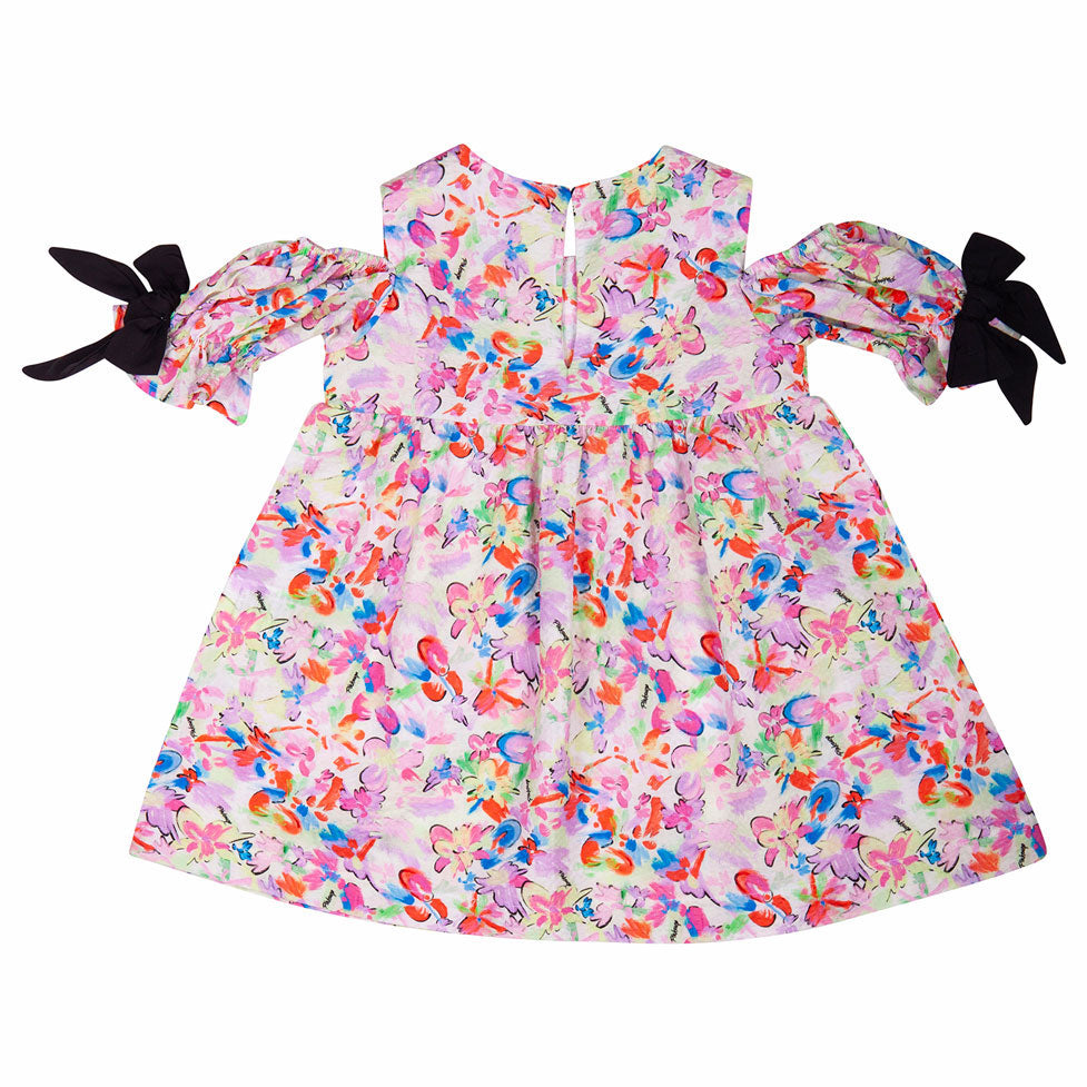 Pinko Watercolor Sleeve Cutout Dress