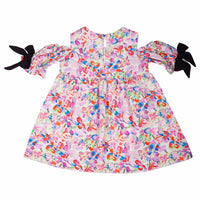 Pinko Watercolor Sleeve Cutout Dress