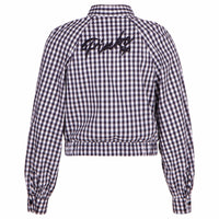 Pinko Black Gingham Cropped Blouse