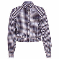 Pinko Black Gingham Cropped Blouse