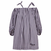 Pinko Black Gingham Popelin Dress