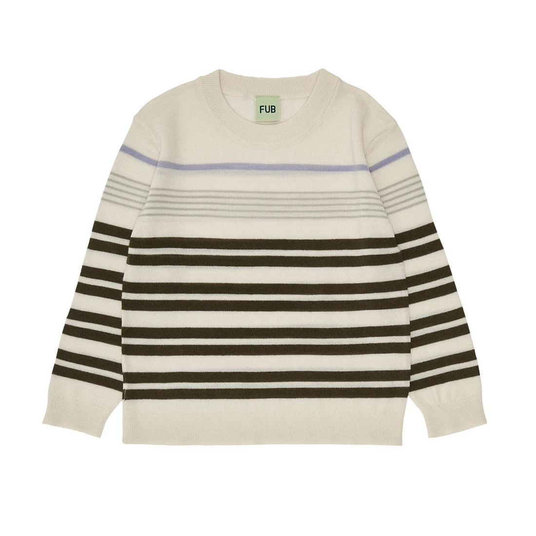 FUB Striped Top - Ecru/Forest/Pale Sage/Lavender