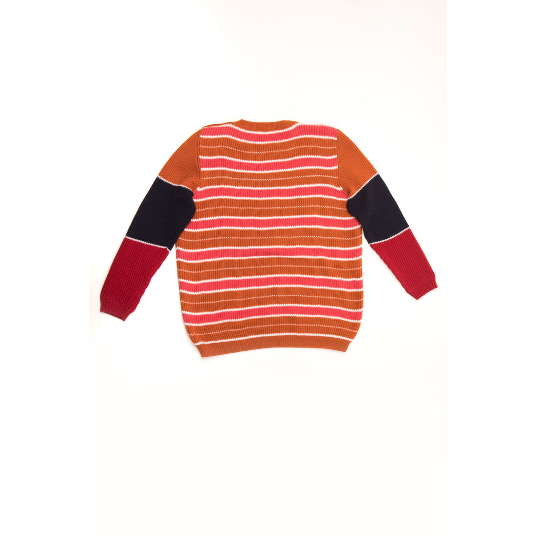 Ligne Noire Orange/Apricot Striped Sweater