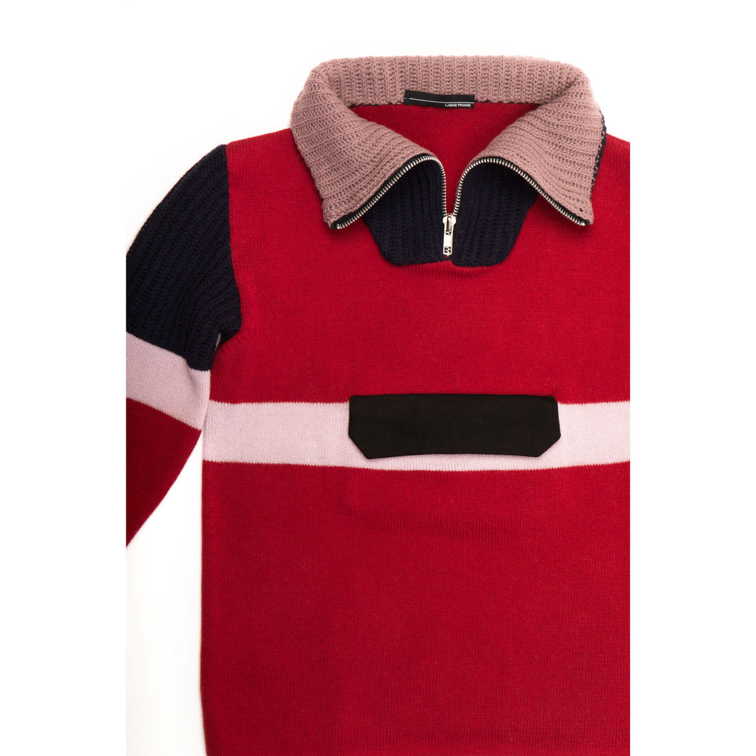 Ligne Noire Red Half Zip Sweatshirt