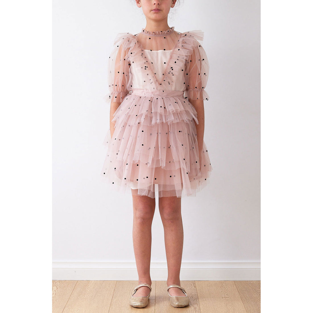 Petite Amalie Pink/Black Eve Tulle Blouse