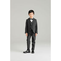 Arch and Line Charcoal Mono-Plaid Suit Jacket