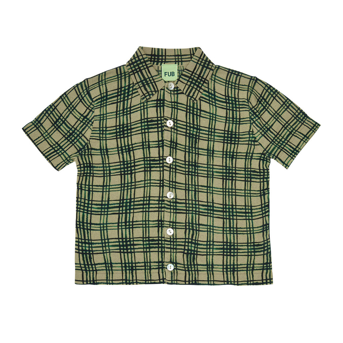 FUB Khaki/Deep Green Printed Shirt