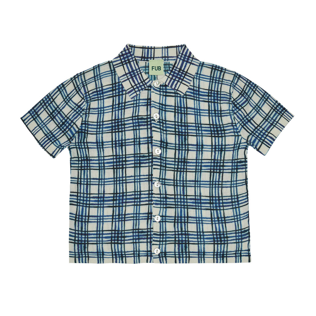 FUB Ecru/Cobolt Printed Shirt