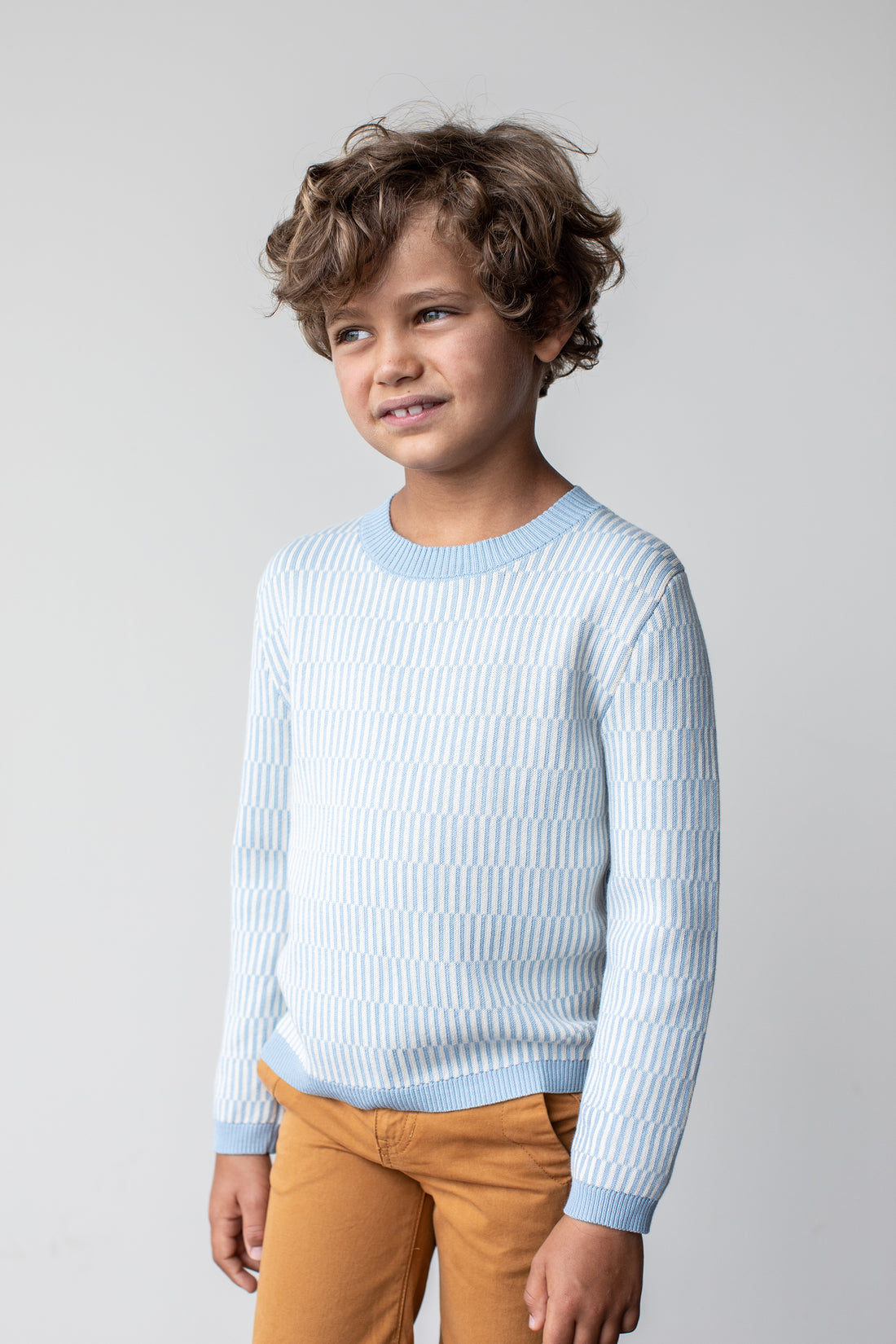 Aymara Sky Bert Cotton Knit Pullover