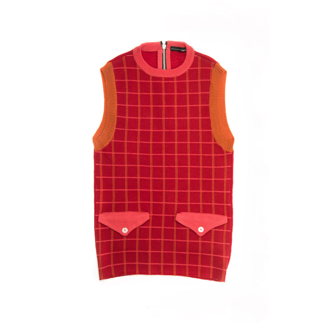 Ligne Noire Red Zip Tartan Dress