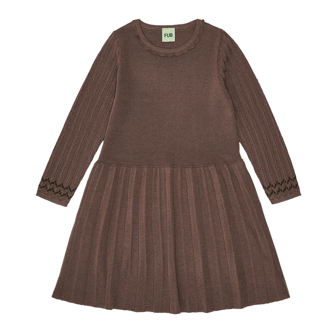 FUB Pointelle Dress - Nutmeg