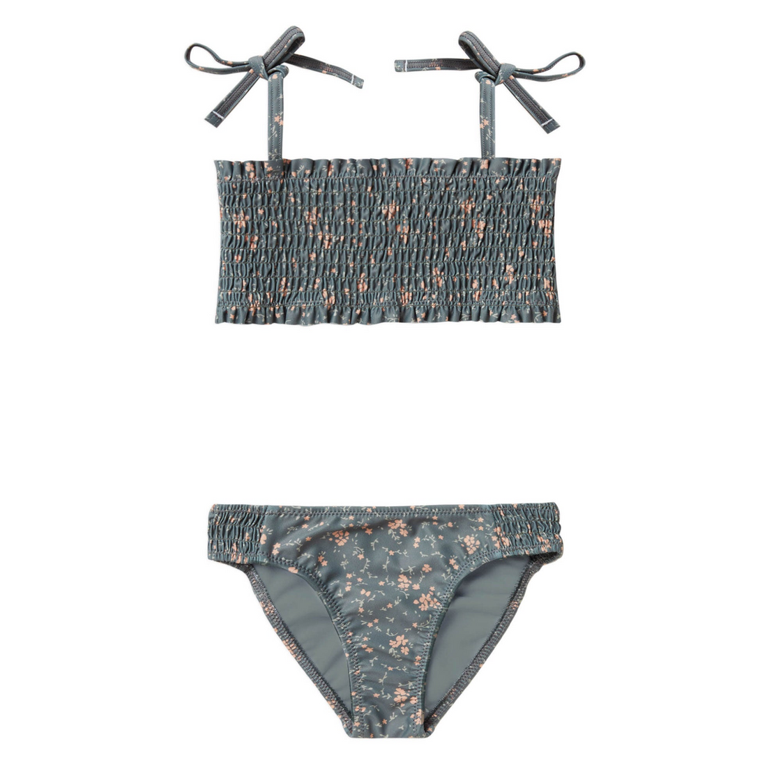 Rylee and Cru Smocked Bikini | Dark Floral