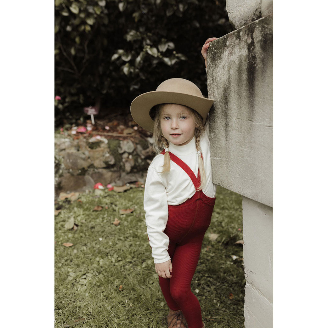 Silly Silas Maple Leaf Footed Cotton Tights