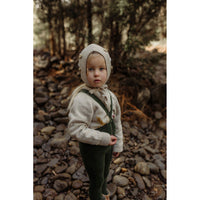 Silly Silas Dark Forest Green Teddy Warmy Cotton Tights