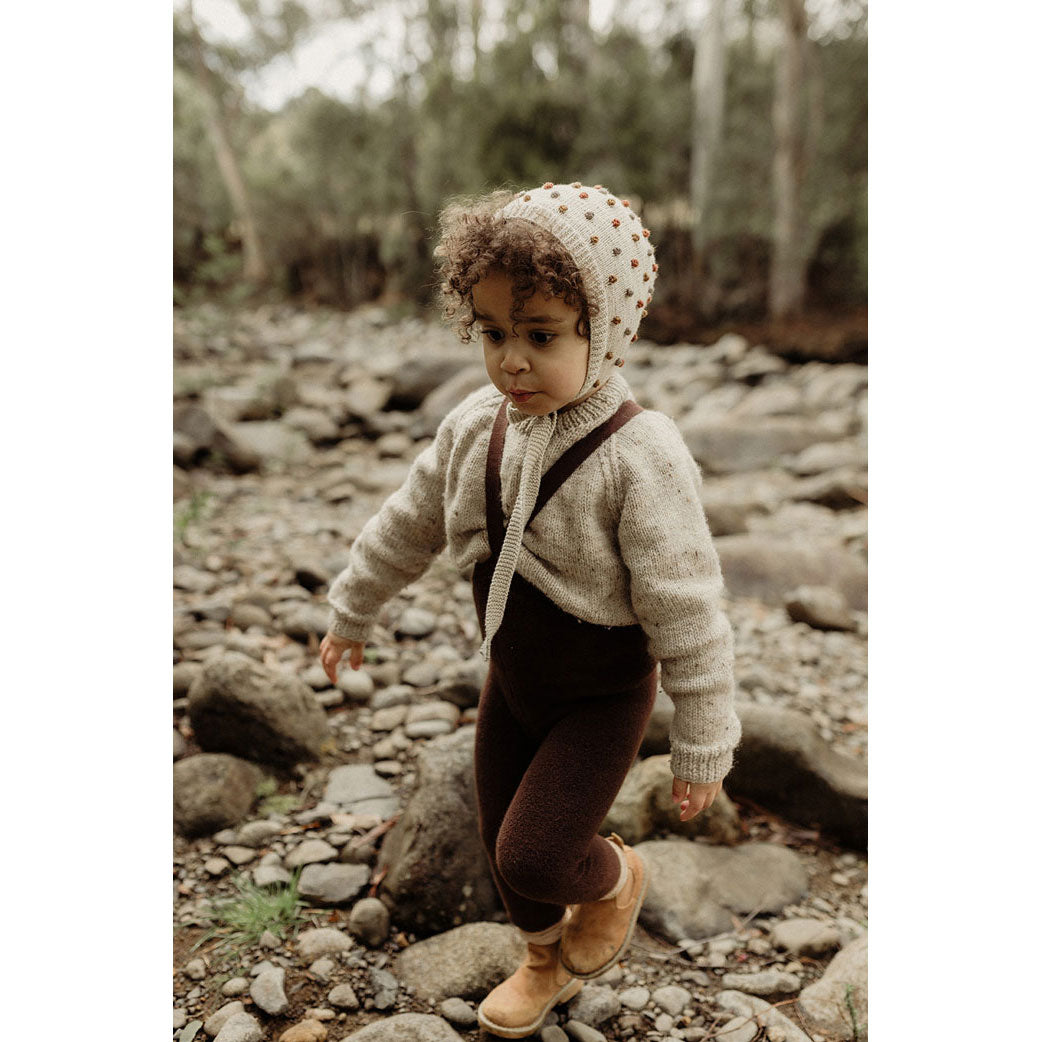 Silly Silas Chocolate Brown Teddy Warmy Cotton Tights