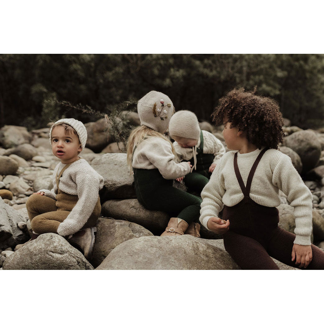 Silly Silas Chocolate Brown Teddy Warmy Cotton Tights