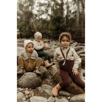 Silly Silas Acorn Brown Teddy Warmy Cotton Tights