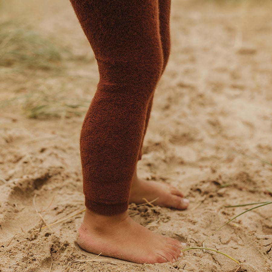 Silly Silas Cinnamon Teddy Warmy Footless Cotton Tights