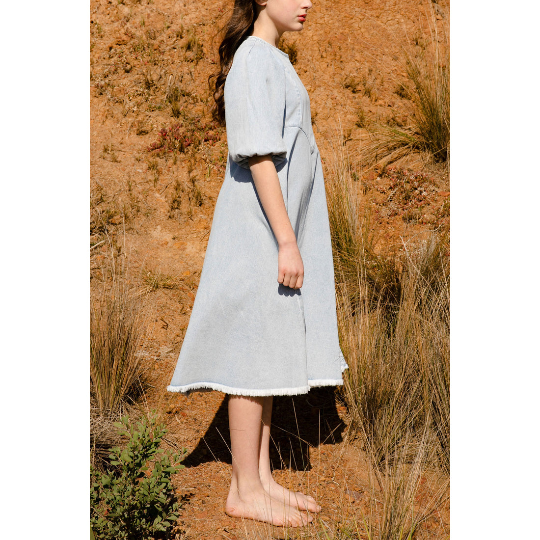 Steph Denim Puff Sleeve Dress