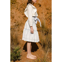 Steph Denim Tiered Belt Tie Skirt