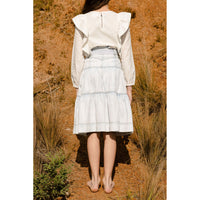 Steph Denim Tiered Belt Tie Skirt