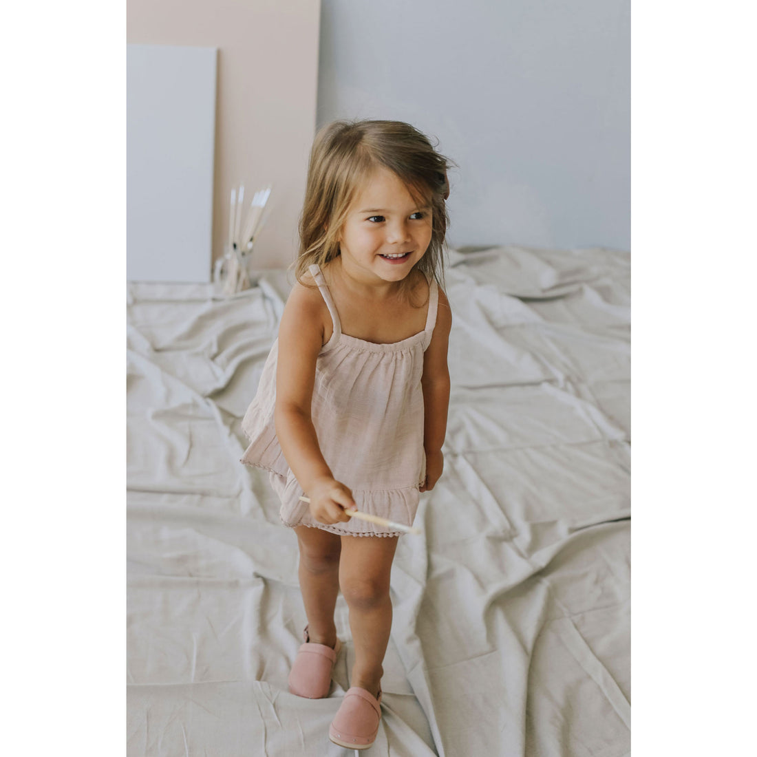 Jamie Kay Rose Dust Organic Cotton Muslin Zoe Set