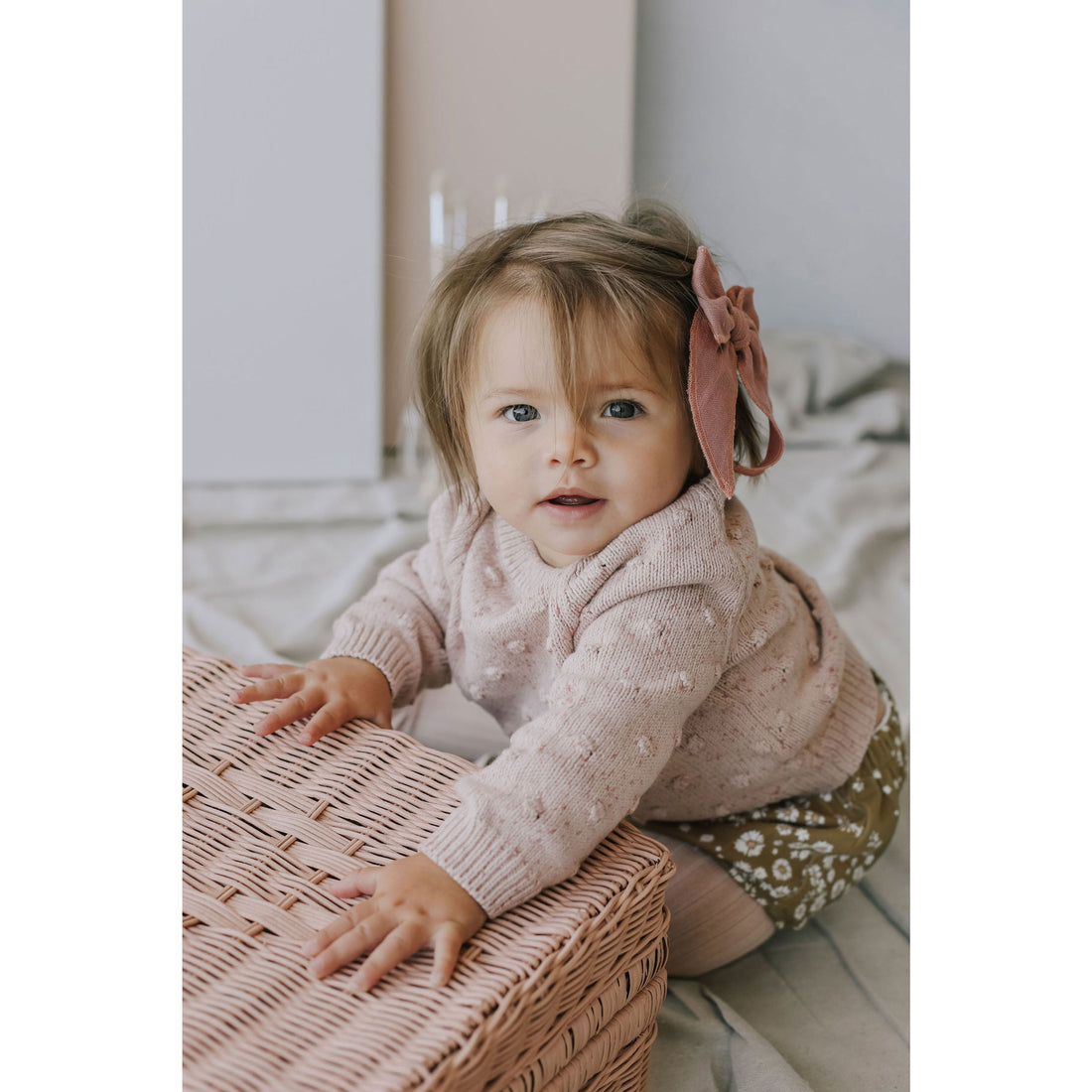 Jamie Kay Bubble Gum Dotty Knit Sweater