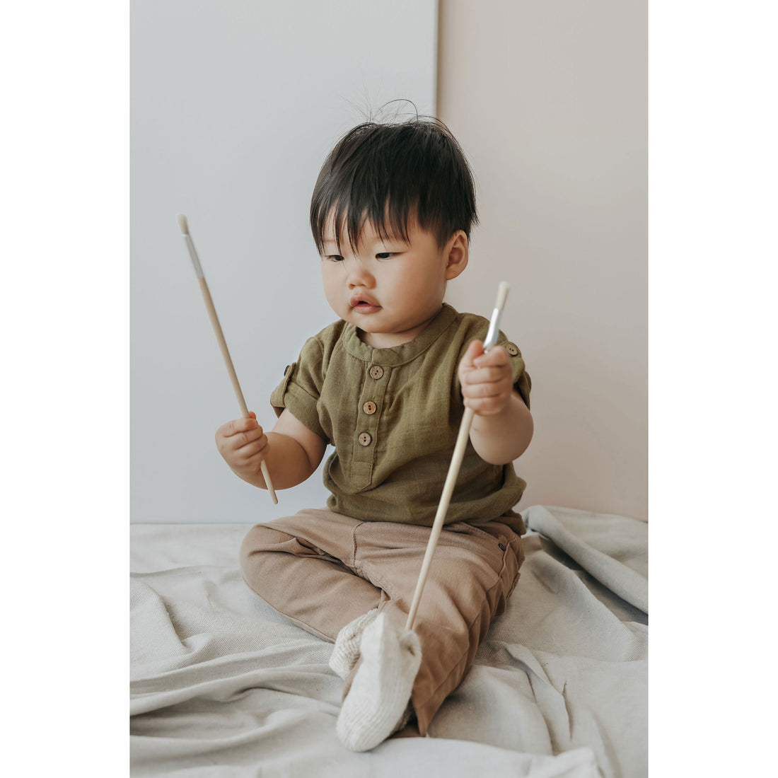 Jamie Kay Gold Organic Cotton Muslin Sammie Top
