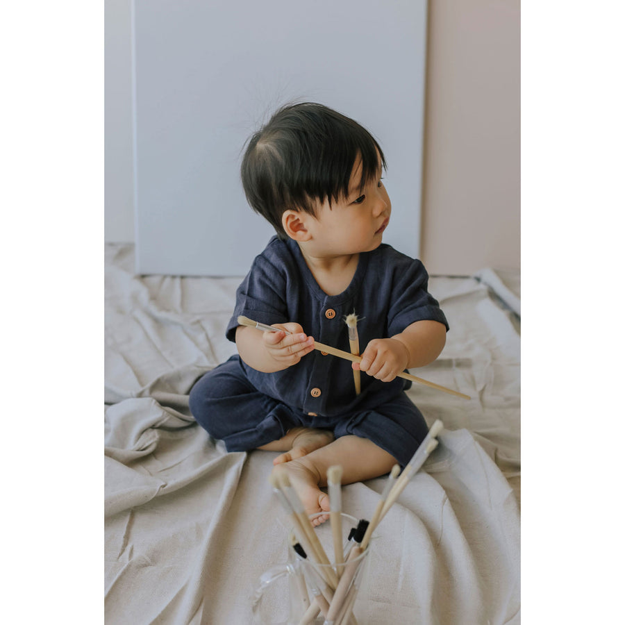 Jamie Kay Graphite Organic Cotton Muslin Ryan Onepiece