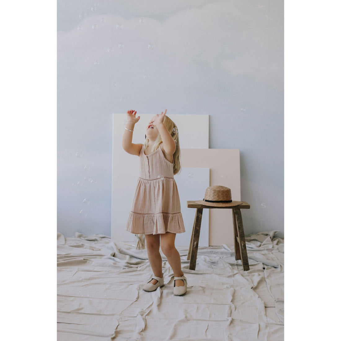 Jamie Kay Rose Dust Organic Cotton Muslin Hazel Dress