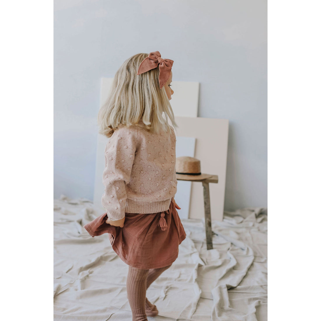 Jamie Kay Bubble Gum Dotty Knit Sweater