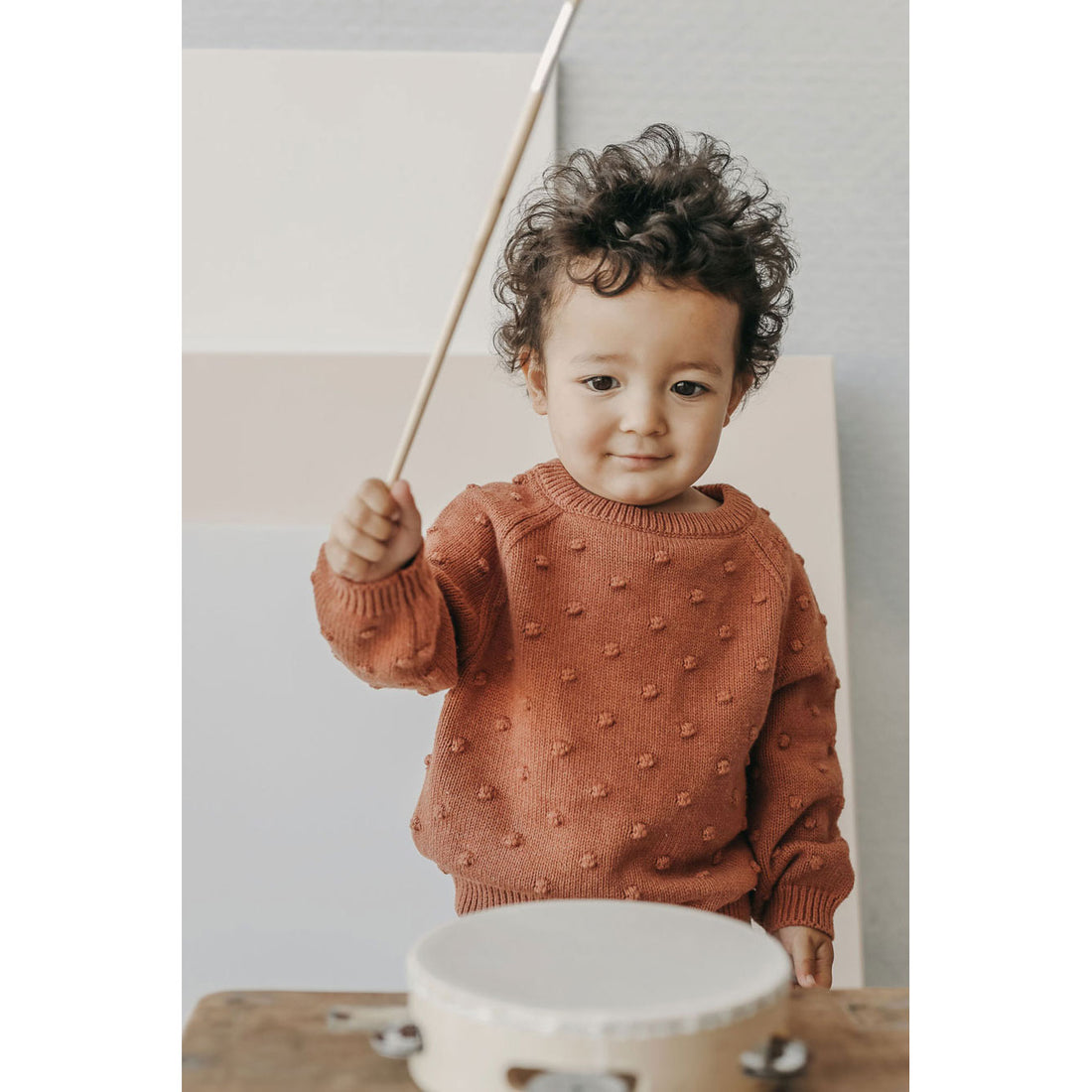 Jamie Kay Copper Marle Dotty Knit Sweater