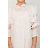 Petite Amalie Pale Pink Heirloom Smock Dress