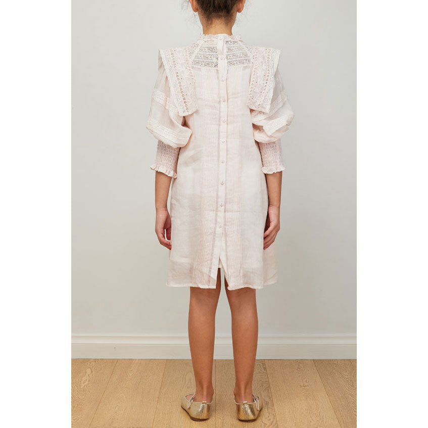 Petite Amalie Pale Pink Heirloom Smock Dress