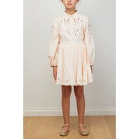 Petite Amalie Peach/White Camilla Embroidered Linen Shirt