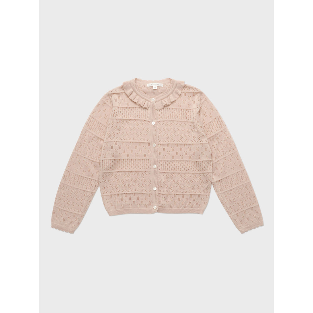 Louisiella Ceia Knit Cardigan  Pink Beige