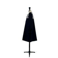 Lemoniez Navy Crepe Squared Collar Marina Dress