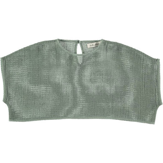Belle Chiara Green Tea Mesh Cotton Oversized Top